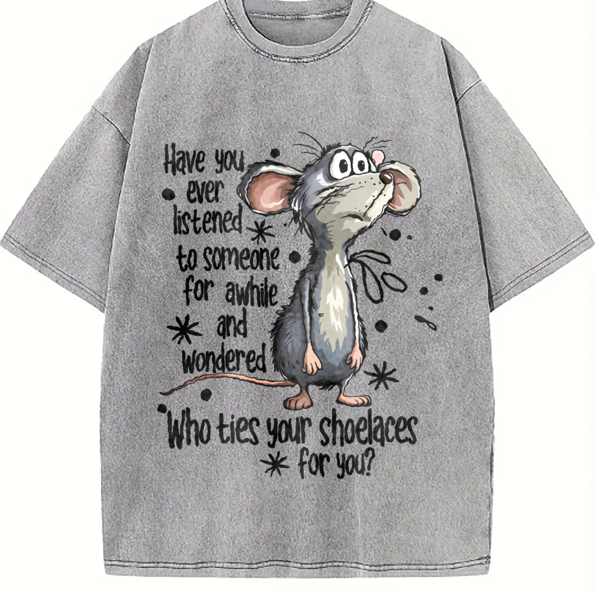 Mouse & Letter Vintage Washed T-Shirt product image 5