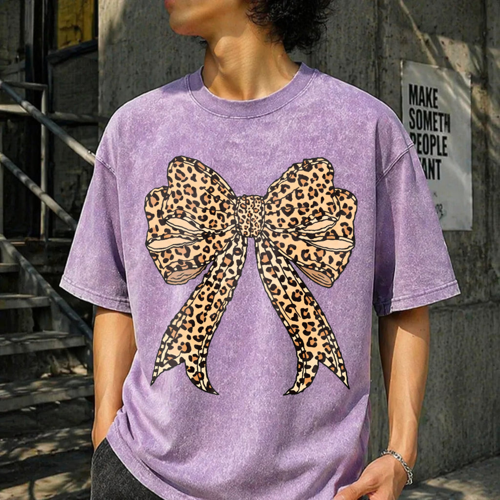 Coquette Bow Leopard For Aesthetic Girly Vintage Washed product image 6