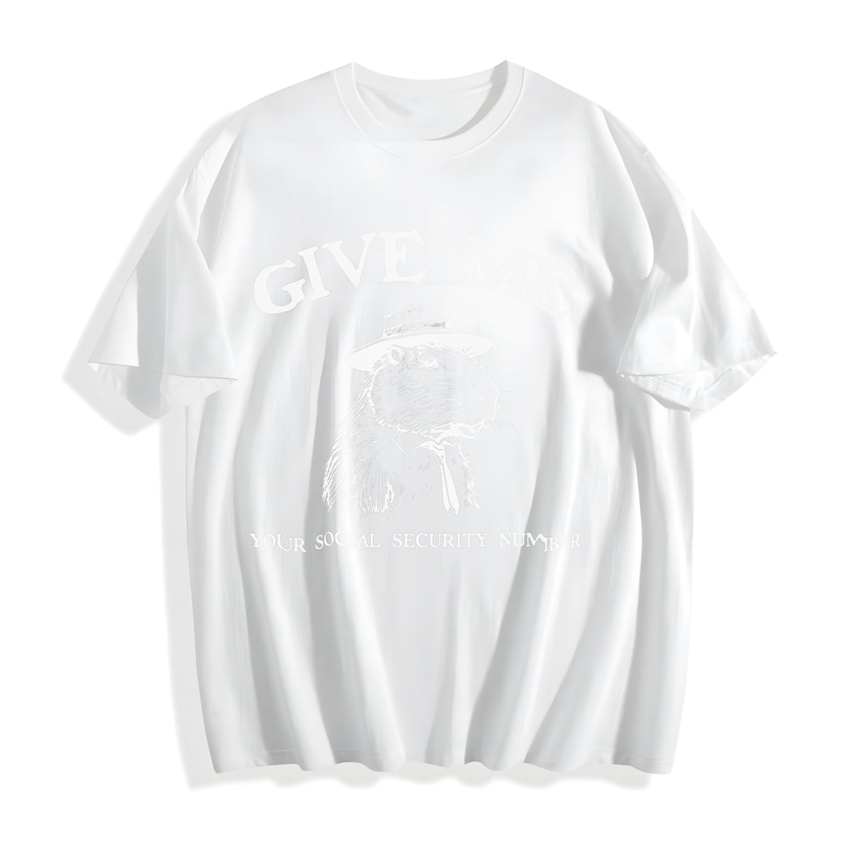 Give Me Your Social Capybara Cotton T-Shirt product image 2