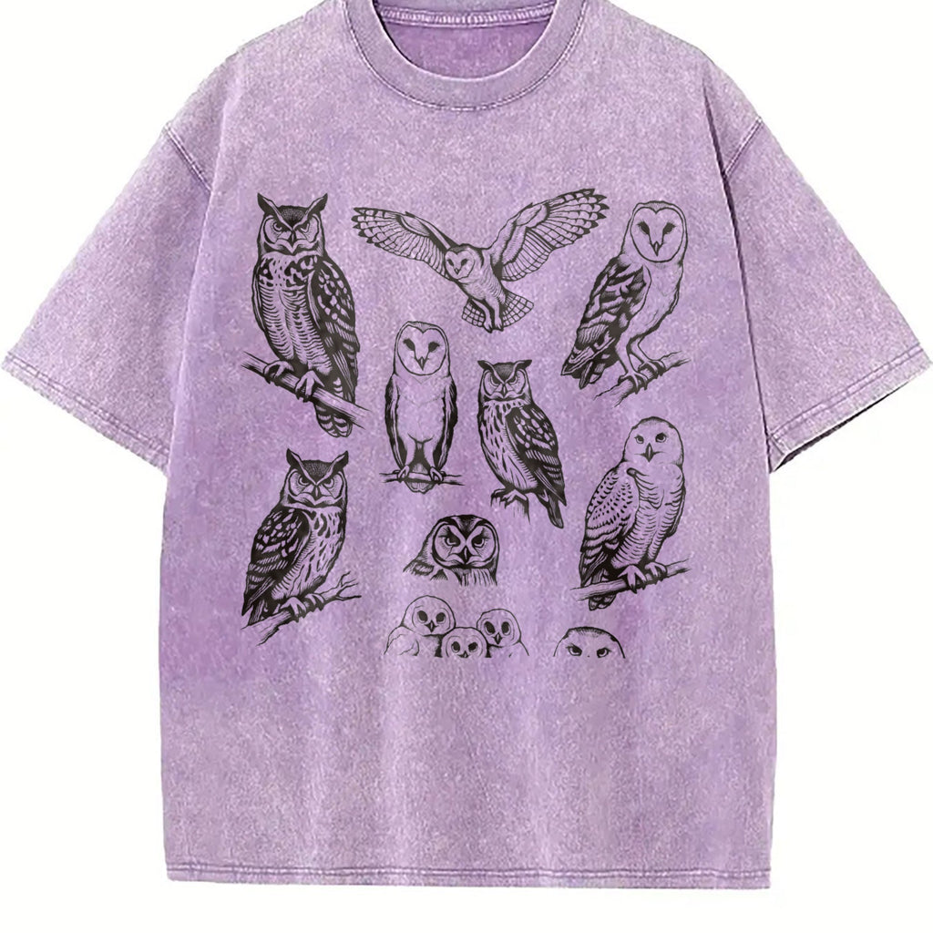 Owl 90s Tattoo Vintage Washed T-Shirt product image 6