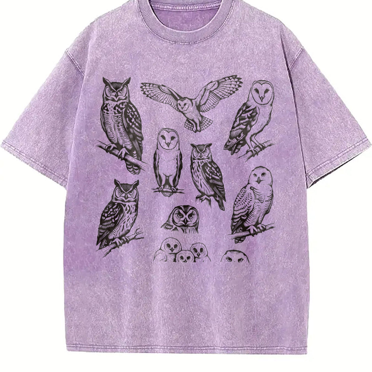 Owl 90s Tattoo Vintage Washed T-Shirt product image 6