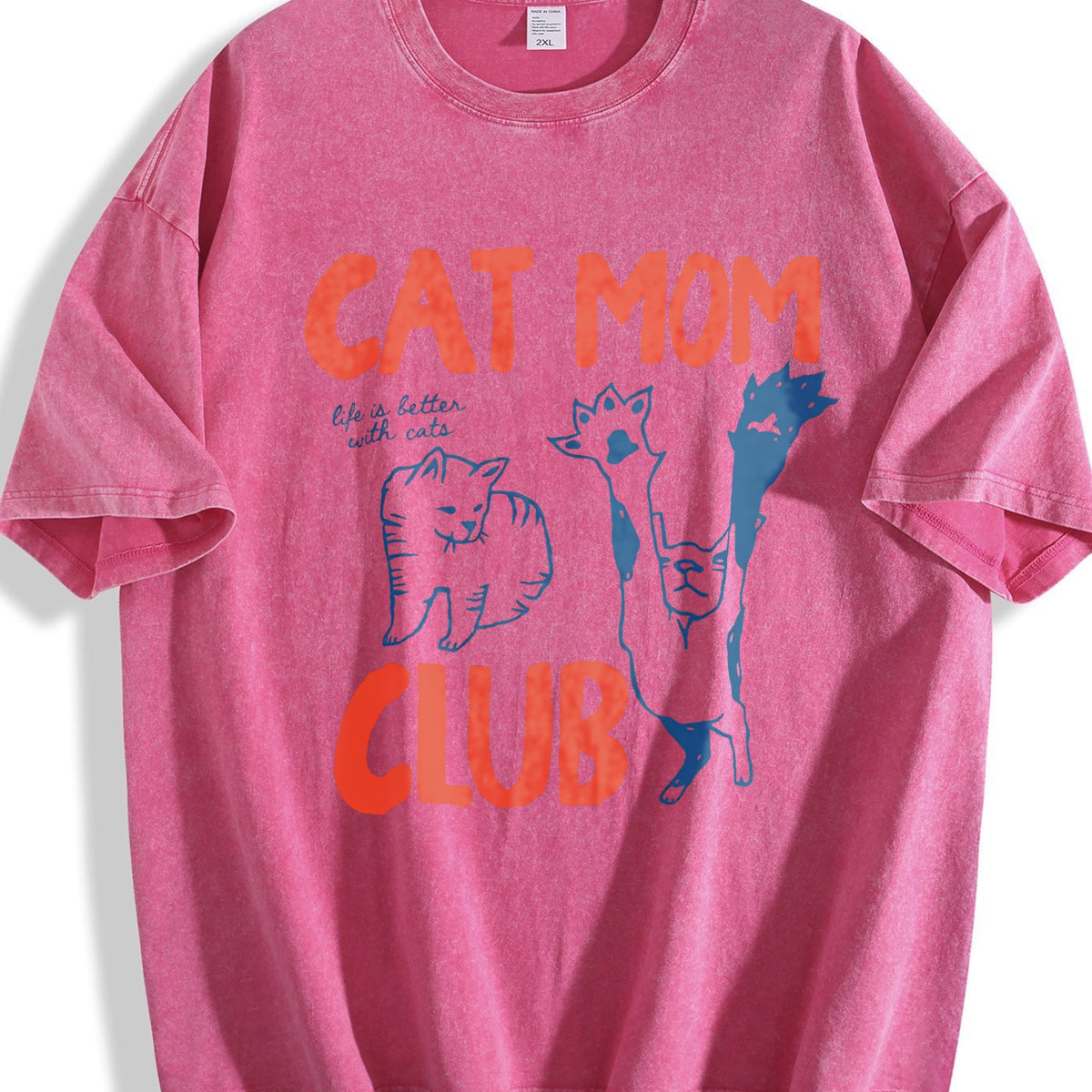Cat Mom Club Vintage Washed T-Shirt product image 5