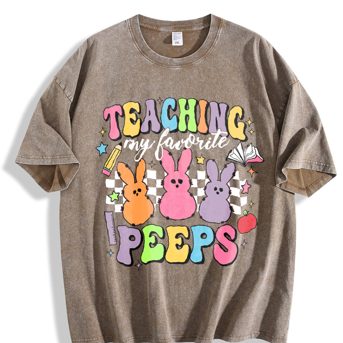 Teaching My Favorite Peeps Vintage Washed T-Shirt product image 3