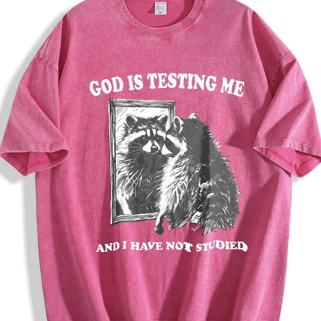 God Is Testing Me Vintage Washed T-Shirt product image 5
