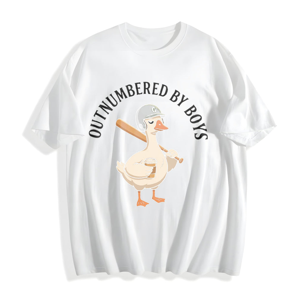 Funny Boy Mom Goose Cotton T-Shirt product image 2