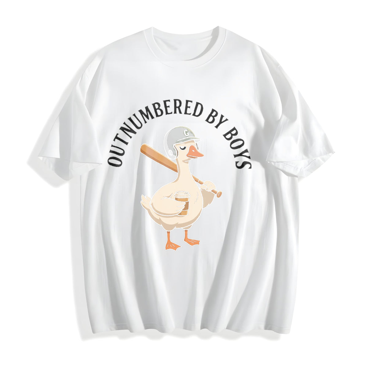 Funny Boy Mom Goose Cotton T-Shirt product image 2