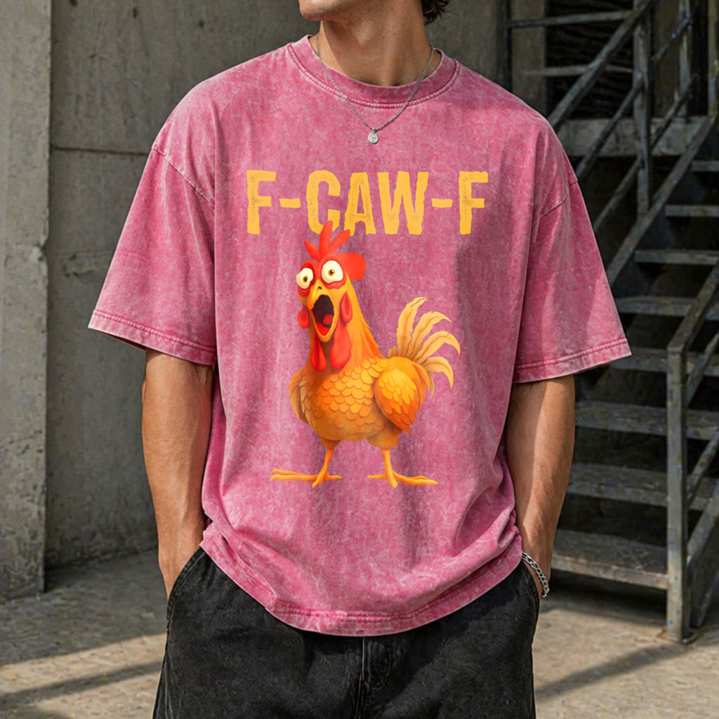 Funny Chicken Vintage Washed T-Shirt product image 7