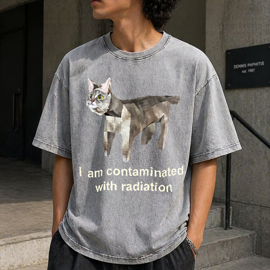 Contaminated With Radiation Vintage Washed T-Shirt product image 5