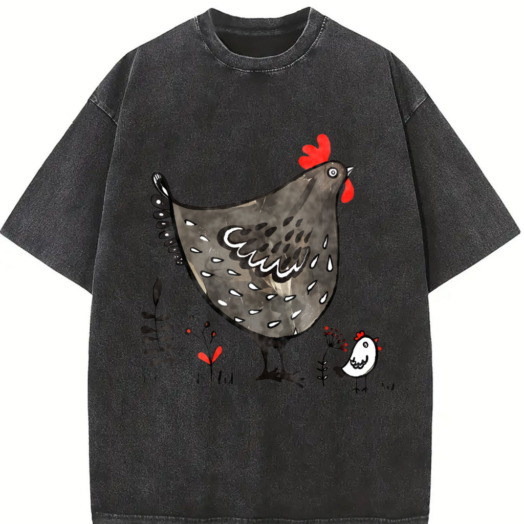 Chicken & Eggplant Vintage Washed T-Shirt product image 2