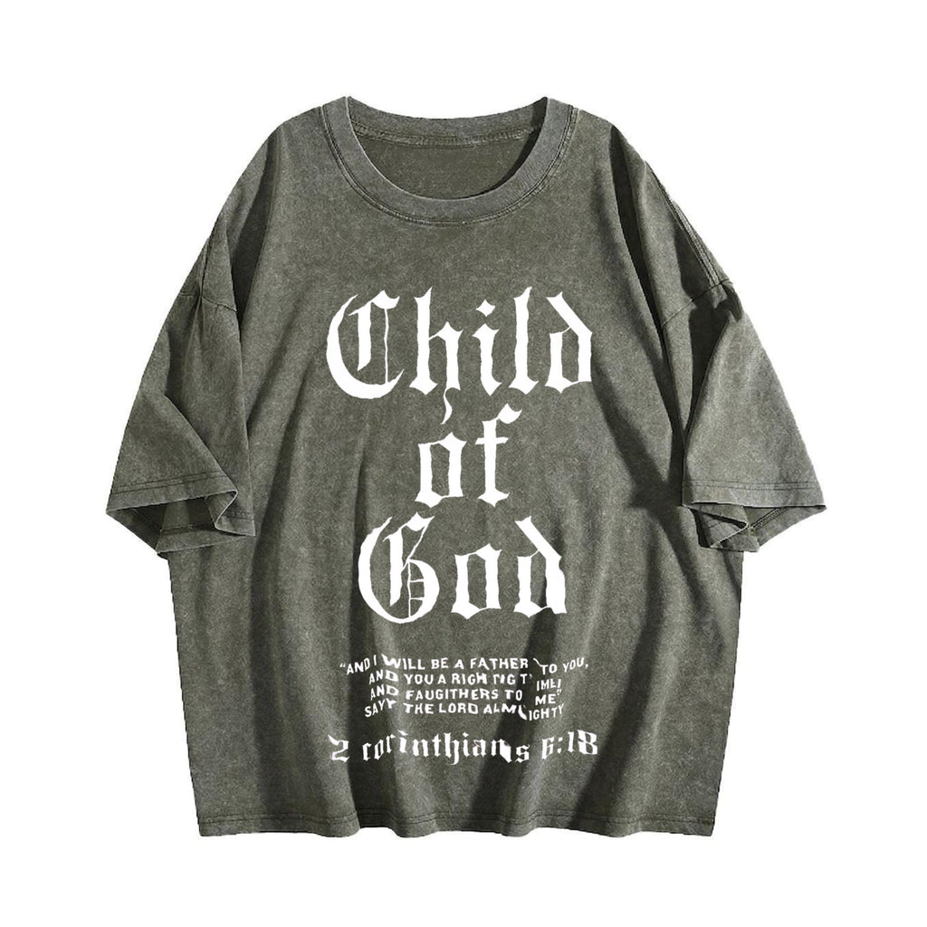 Child of God Scripture Vintage Washed T-Shirt product image 4