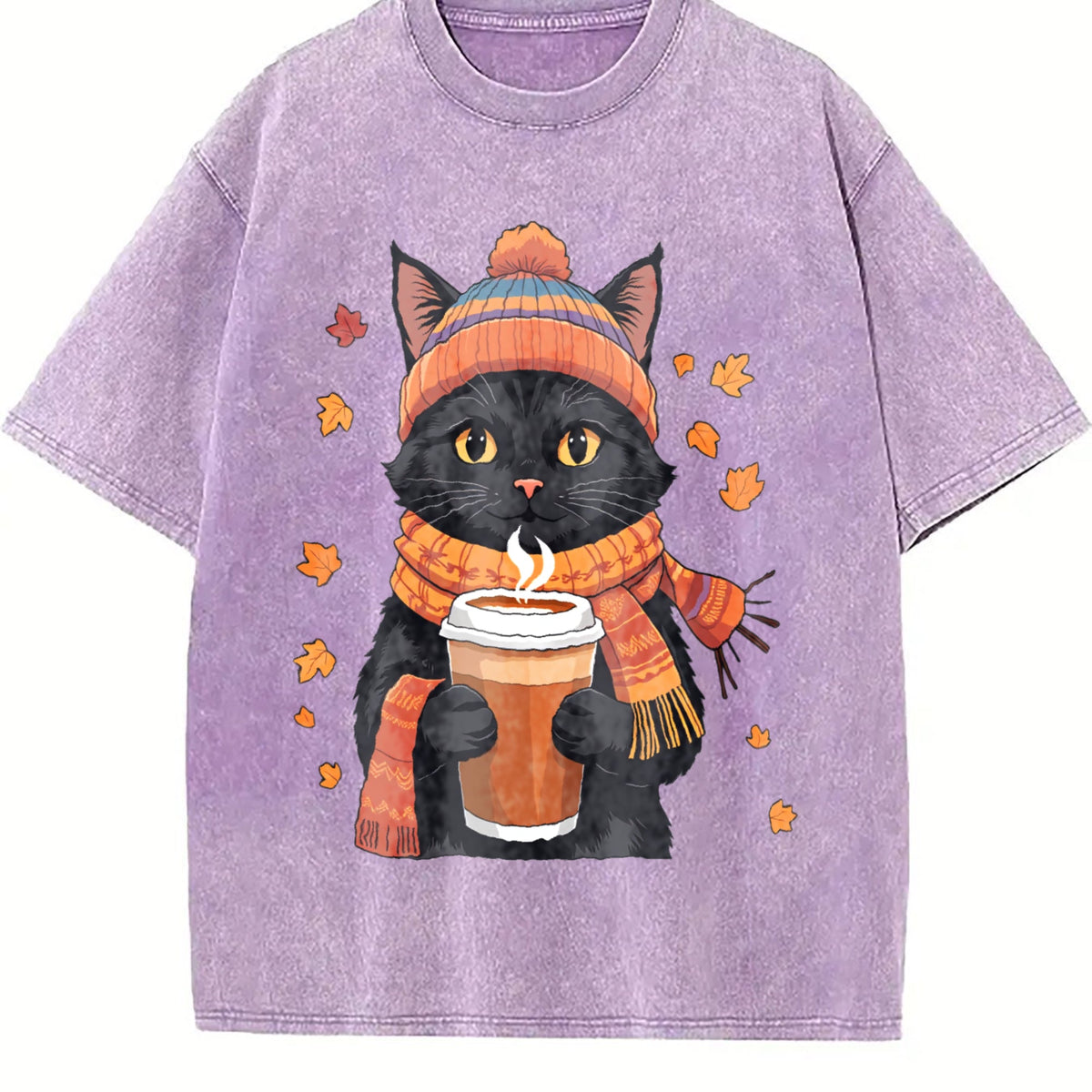Winter Autumn And Atmosphere Black Cat Holding Vintage product image 6