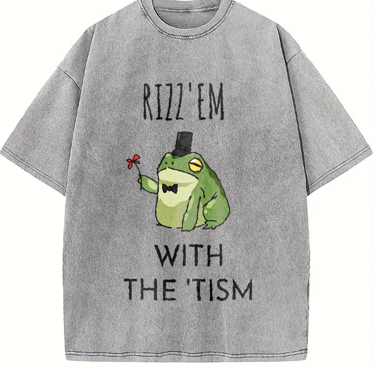Rizz Em With The Tism Vintage Washed T-Shirt product image 4