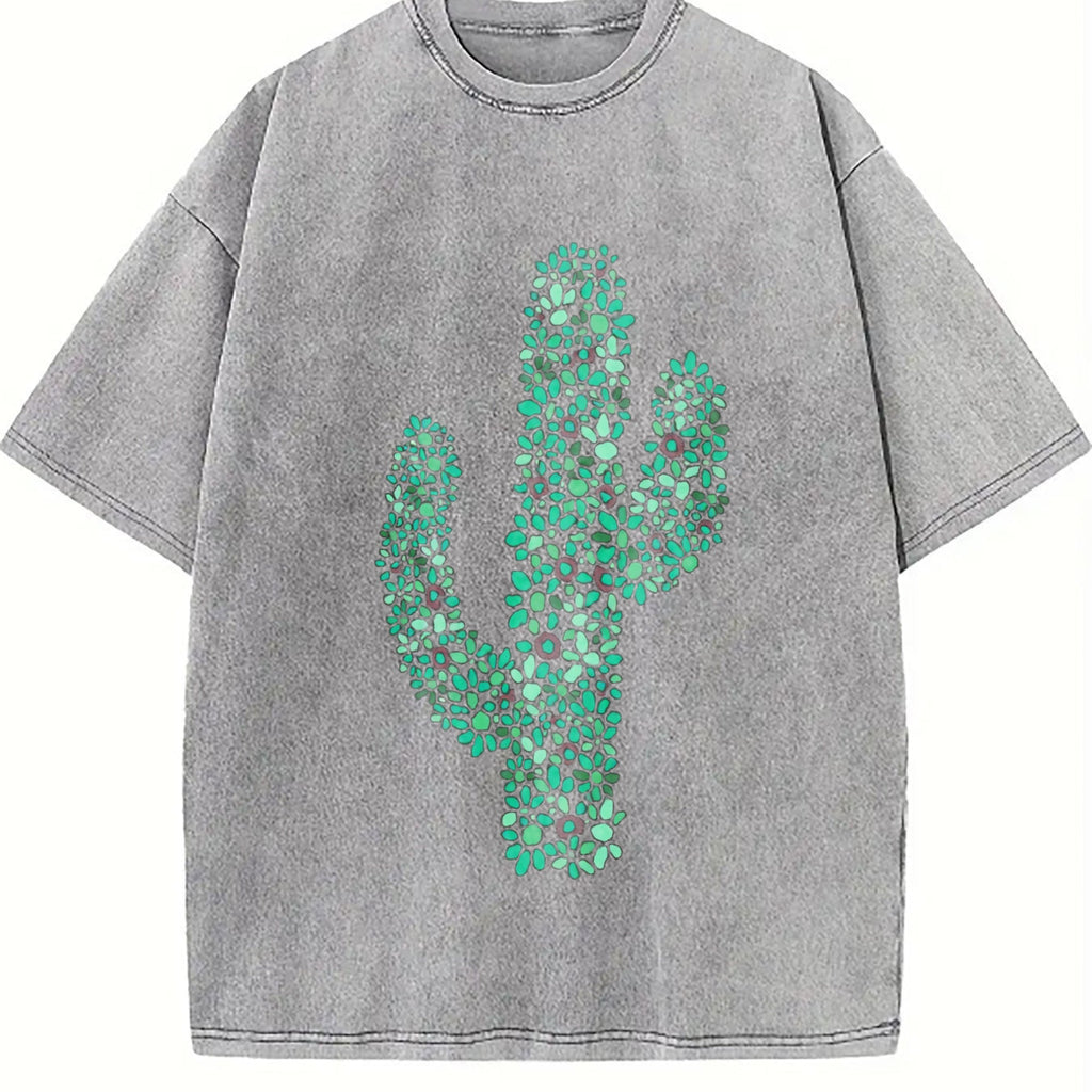 Turquoise Cactus Inspired Western Aesthetic Vintage Washed product image 4