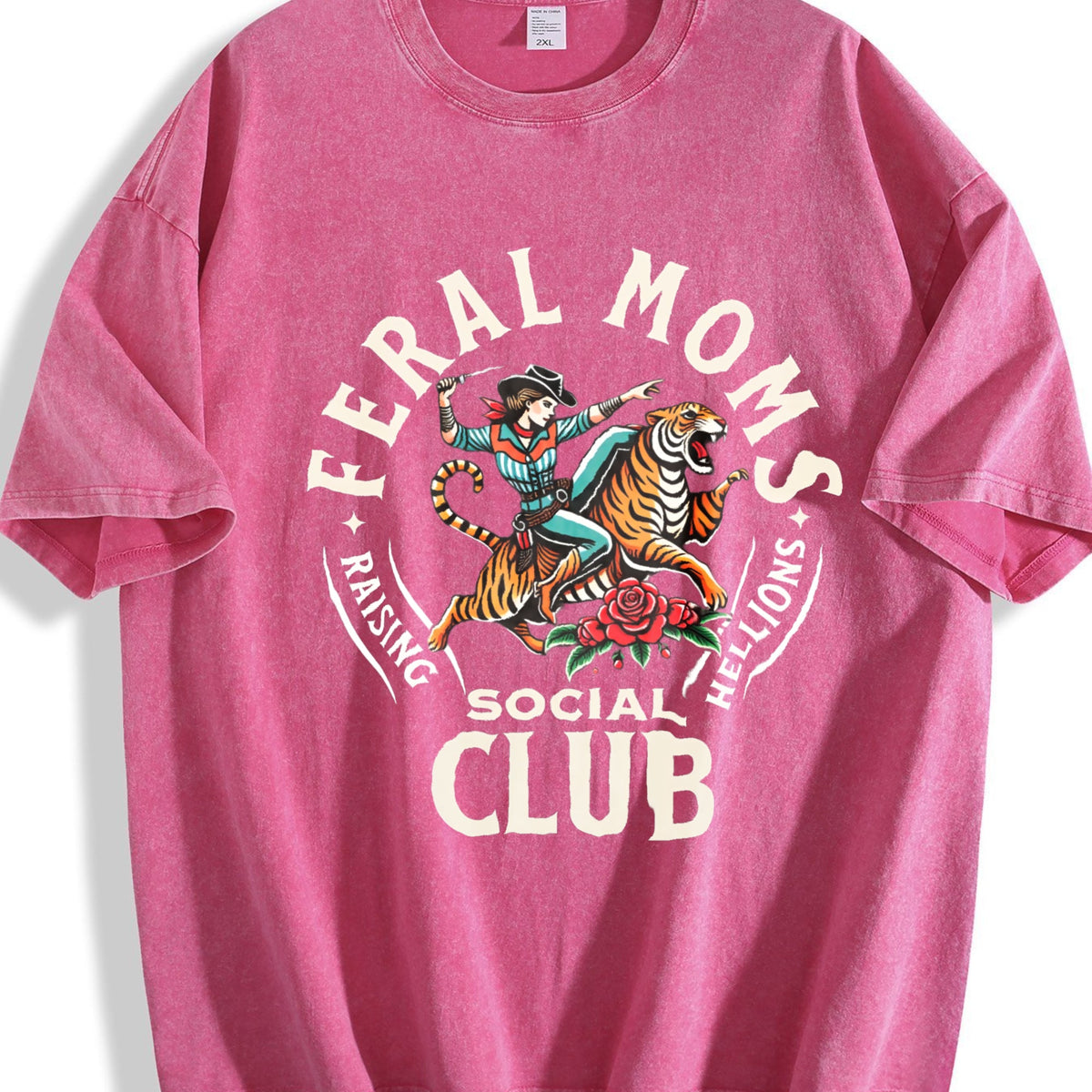Wild Mom Social Club - 100 Vintage Washed T-Shirt product image 5