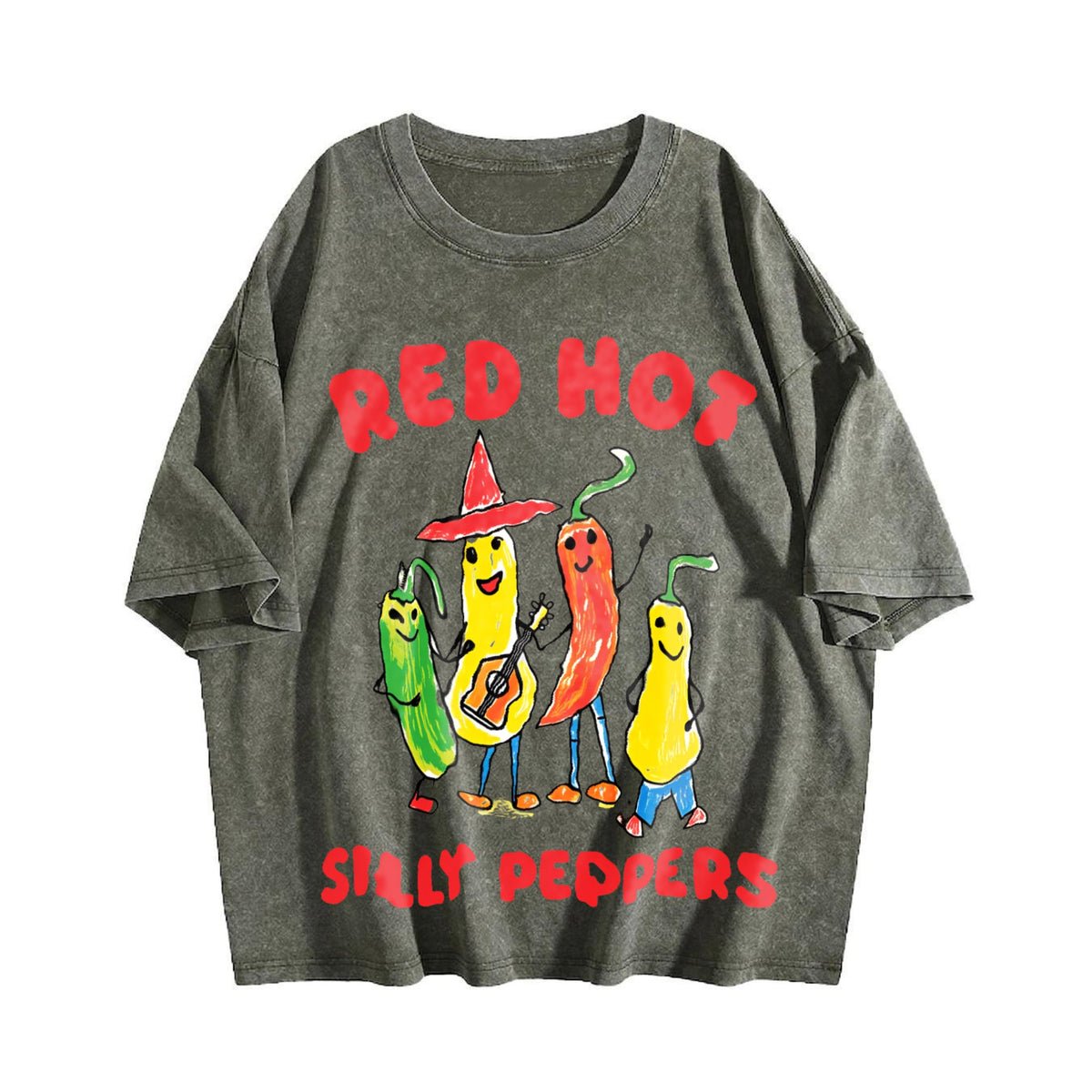Red Hot Silly Peppers Vintage Washed T-Shirt product image 4