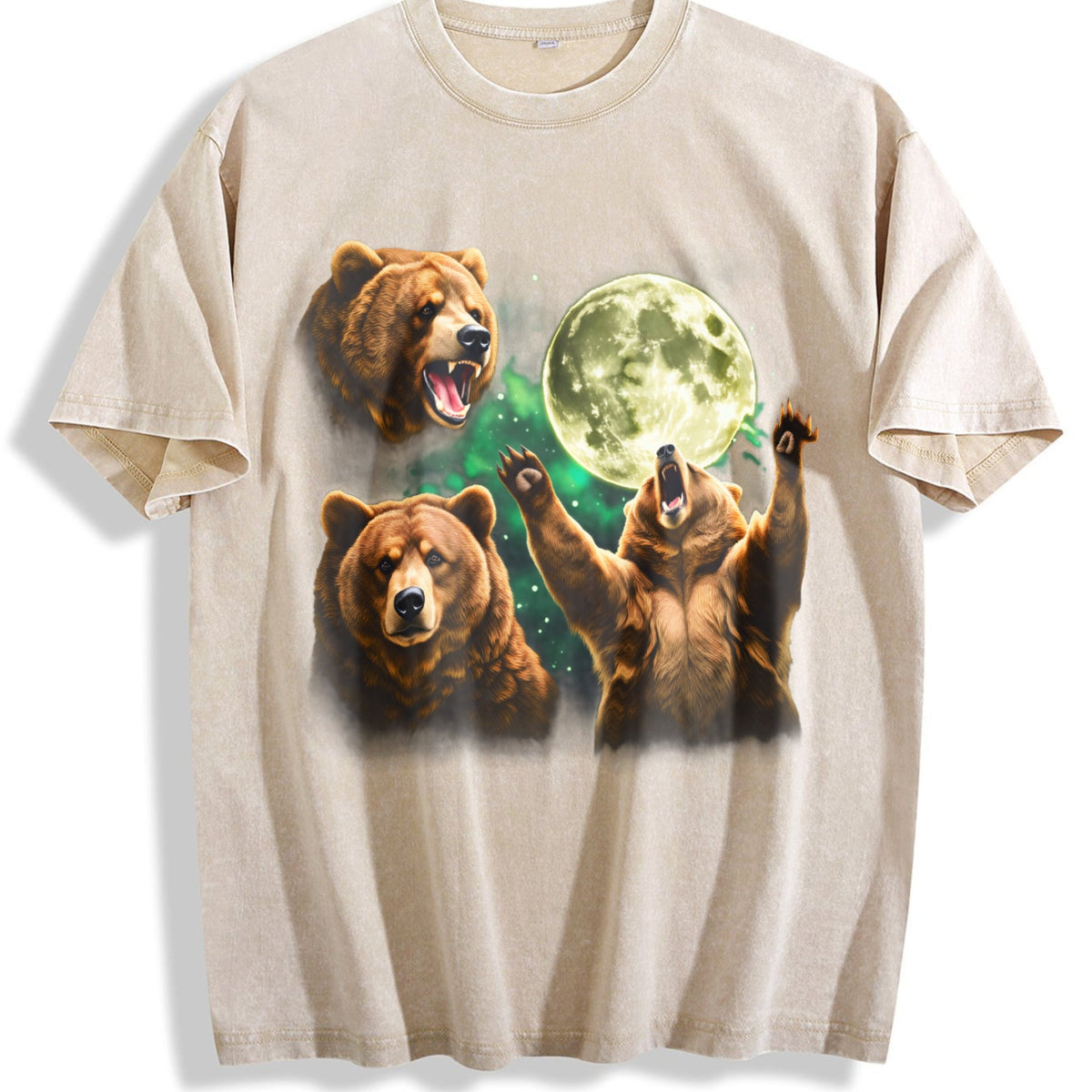 Bear Moon Vintage Washed T-Shirt product image 1