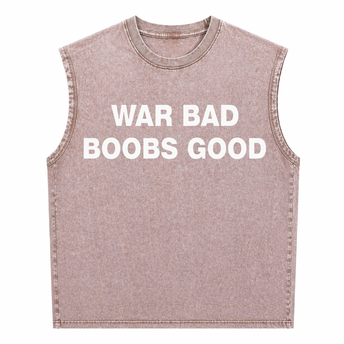 War Bad Boobs Good Black Men's Washed Tank Top