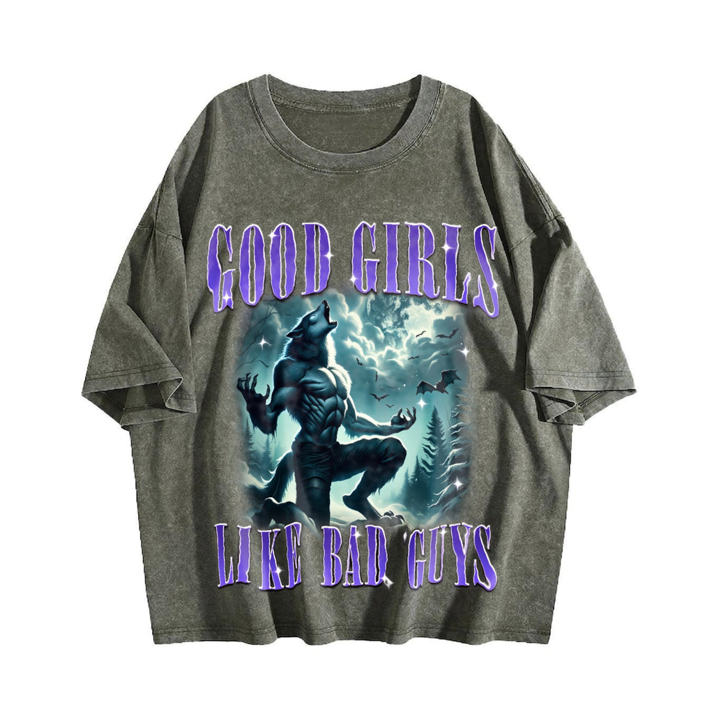 Good Girls Like Bad Guys 90s Vintage Washed T-Shirt product image 4