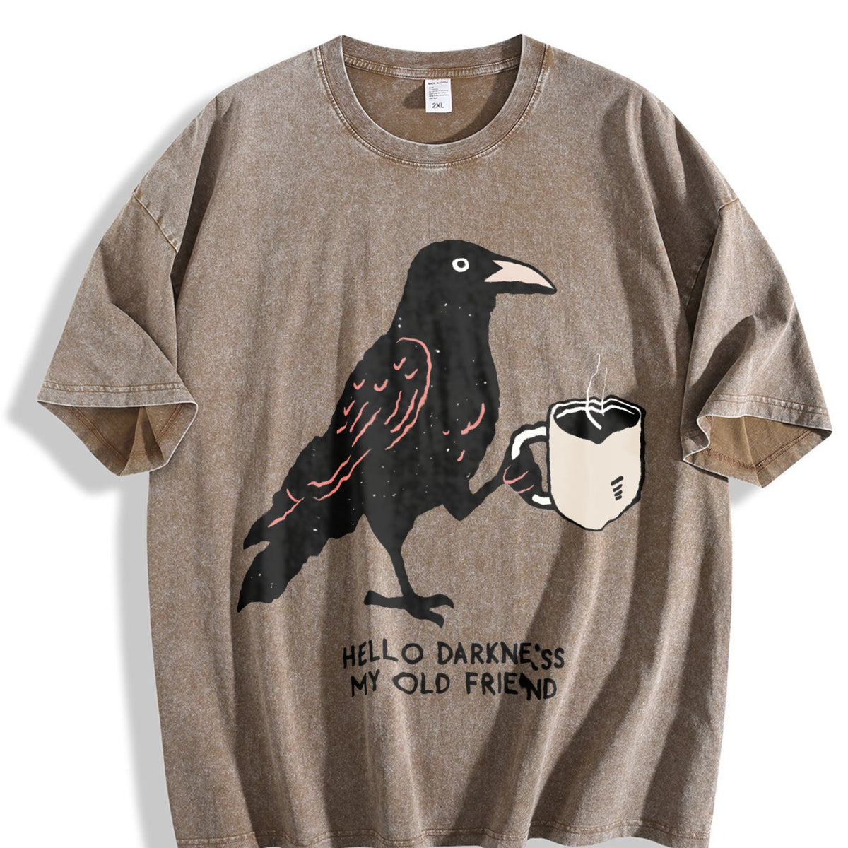 Hello Darkness My Old Friend Vintage Washed T-Shirt product image 3