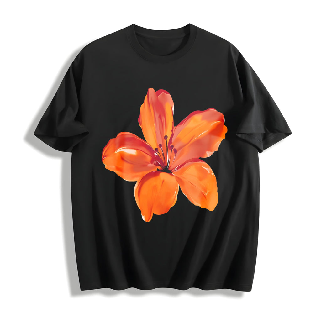 Floral Off Shoulder Cotton T-Shirt product image 1