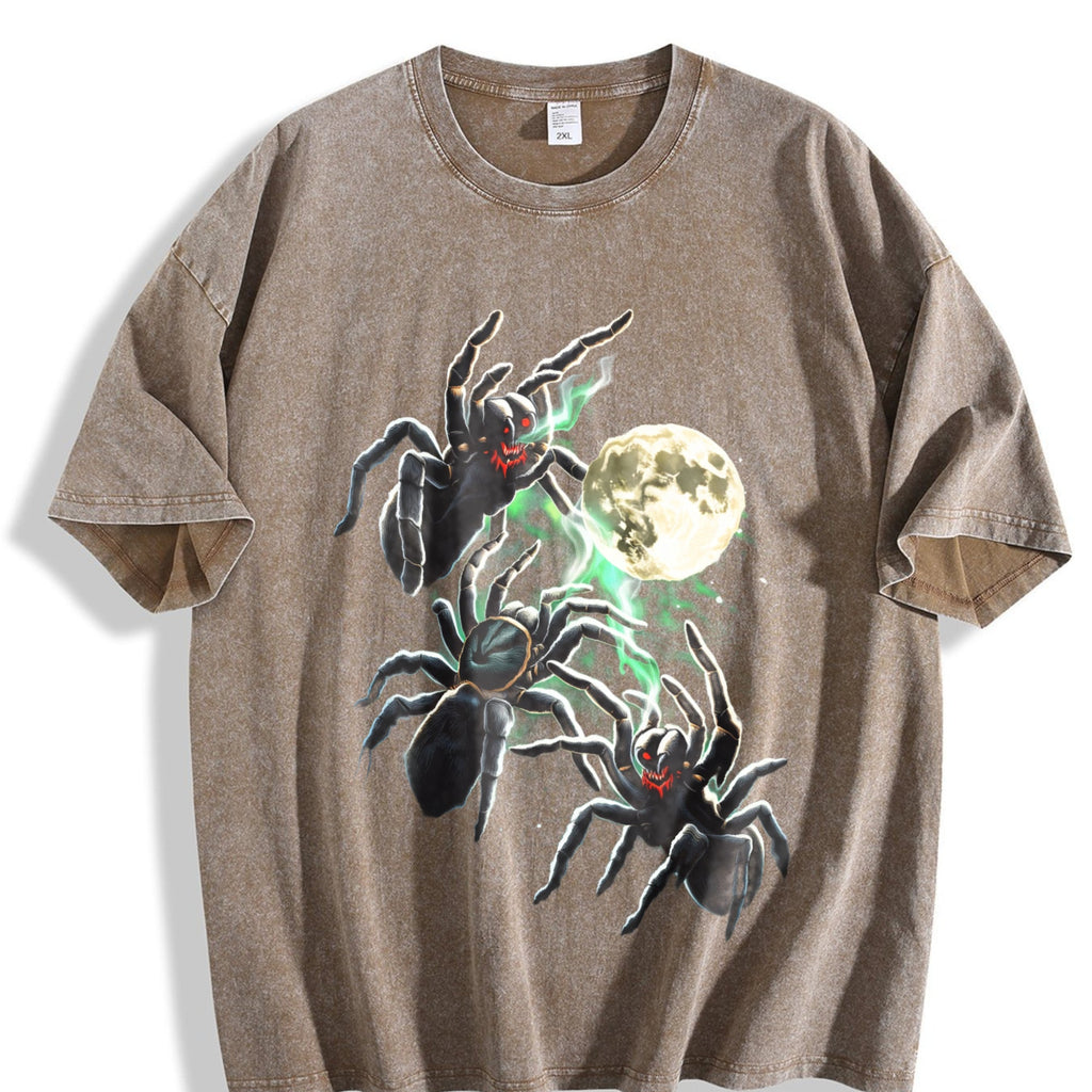 Spider Moon 90s Vintage Washed T-Shirt product image 3