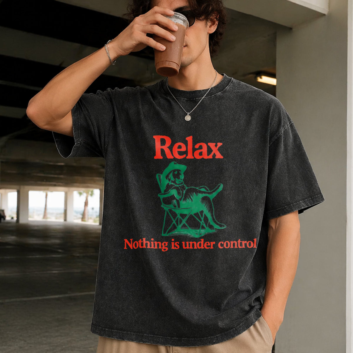 Chill Dog - Relax Nothing Is Under Control Vintage Washed product image 2