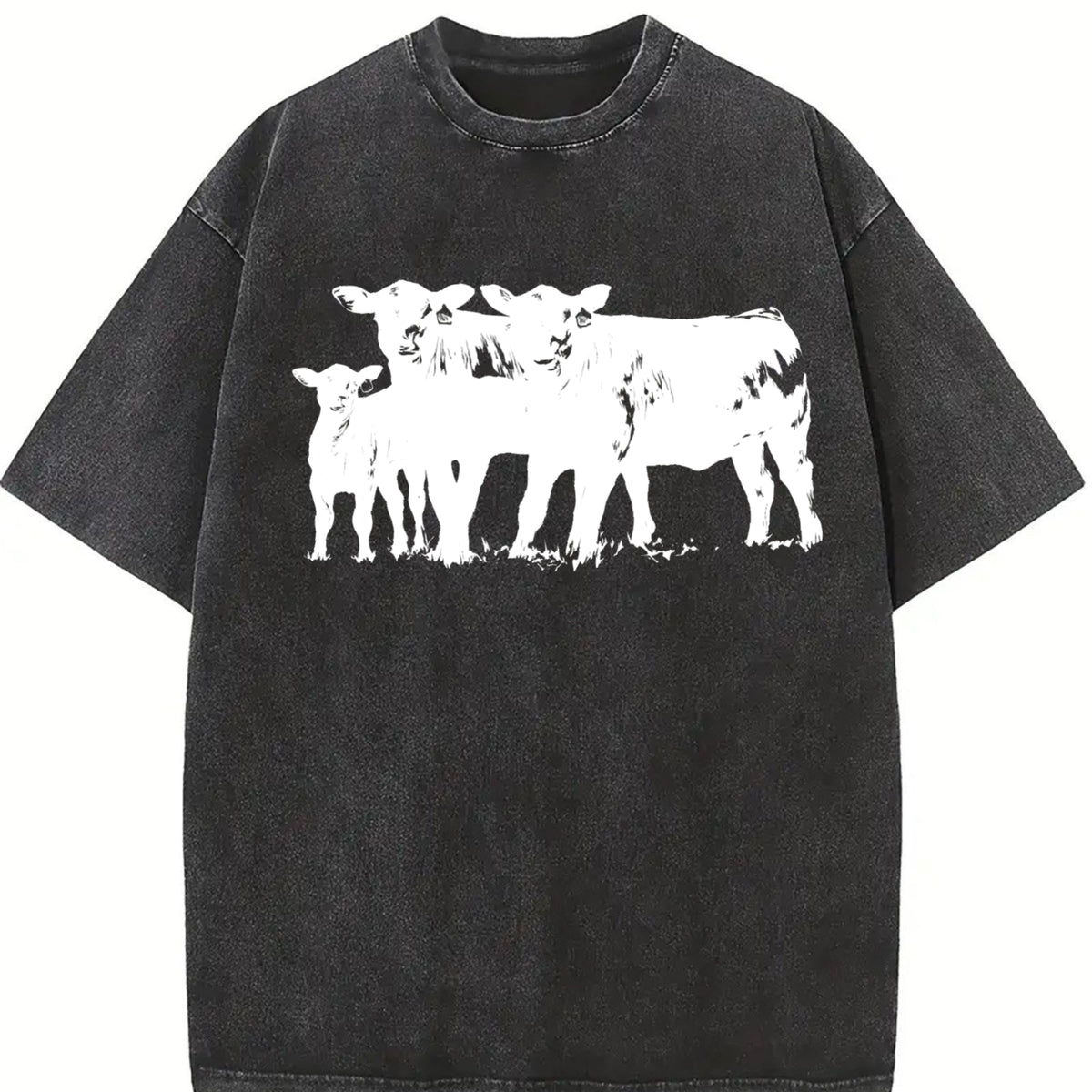 Cute Cow Vintage Washed T-Shirt product image 2
