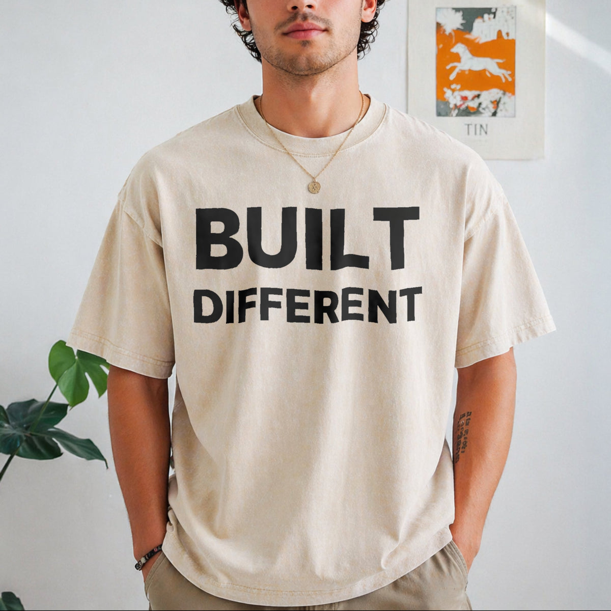 Built Different Vintage Washed T-Shirt product image 1