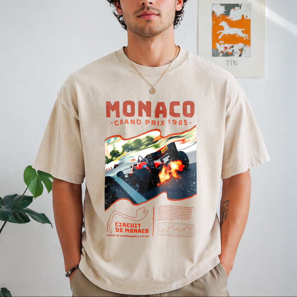 Monaco 1984 Classic 90s Funny Good Vintage Washed T-Shirt product image 1