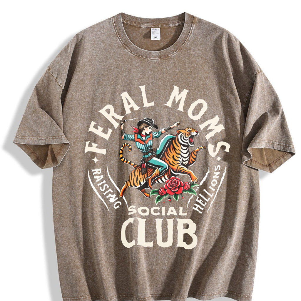 Wild Mom Social Club - 100 Vintage Washed T-Shirt product image 3