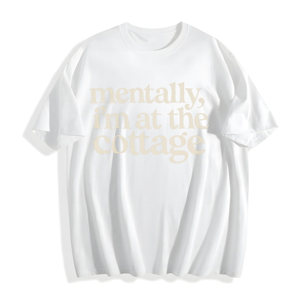 Mentally I'm At The Cottage Cotton T-Shirt product image 2