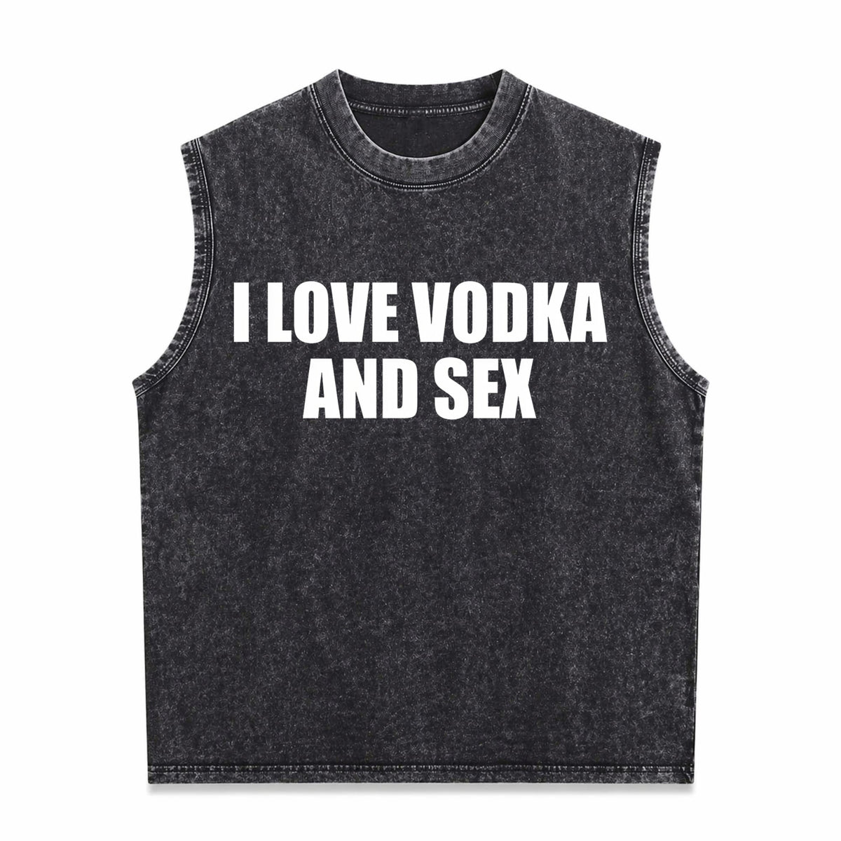 I Love Vodka And Sex Y2K Iconic Funny Meme Club Party Men's Washed Tank Top