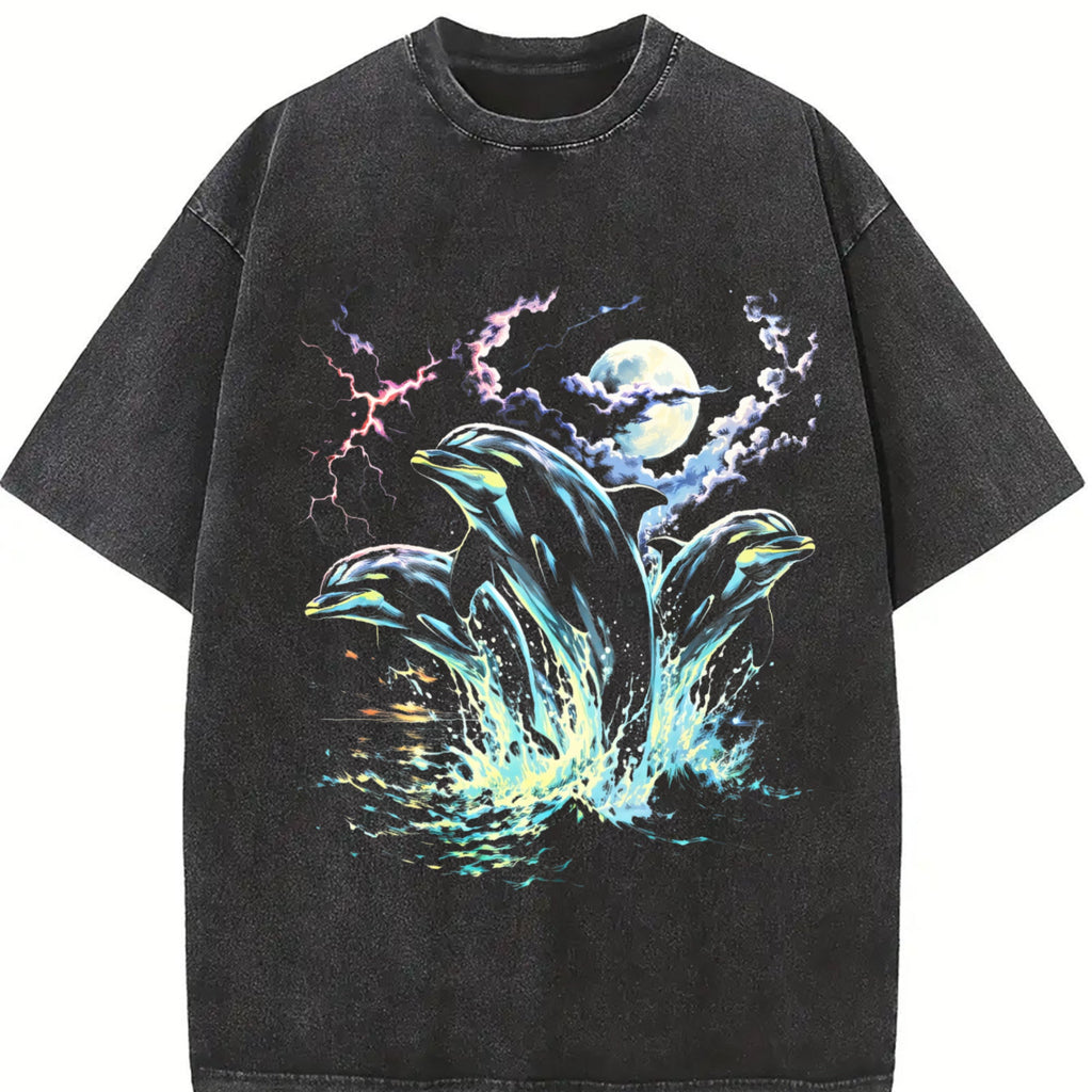 Dolphin Midnight 90s Vintage Washed T-Shirt product image 2