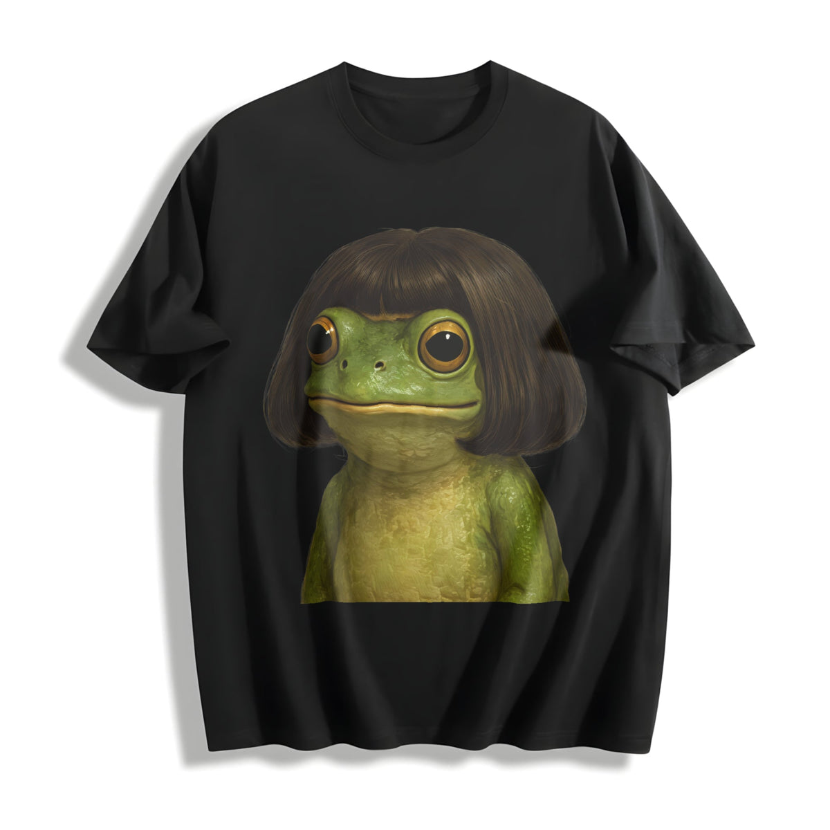Frog With Bob Haircut Cotton T-Shirt product image 1