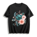 Floral Turtle & Peach Blossom - Stretch Cotton T-Shirt product image 1