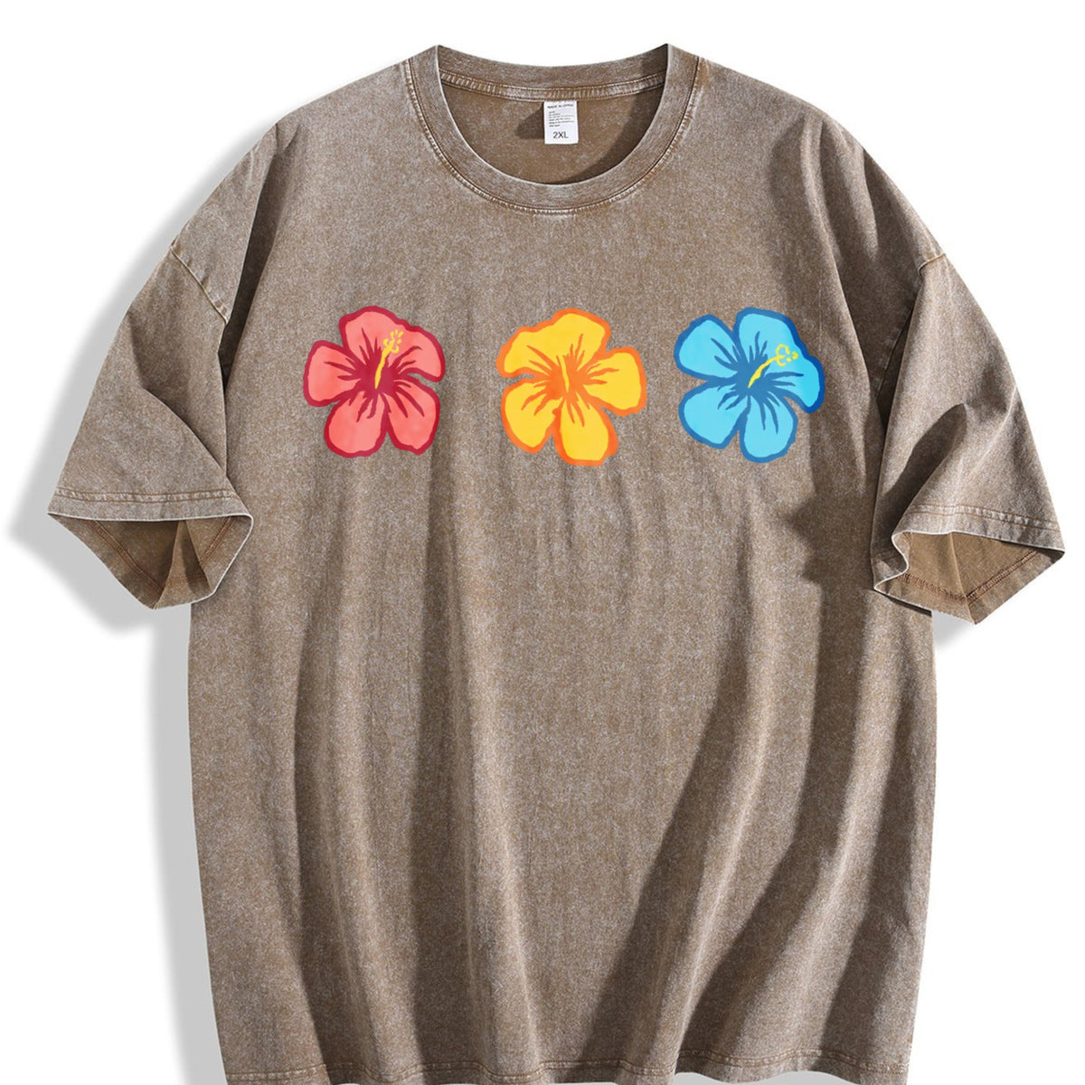 Hibiscus Summer Vintage Washed T-Shirt product image 3