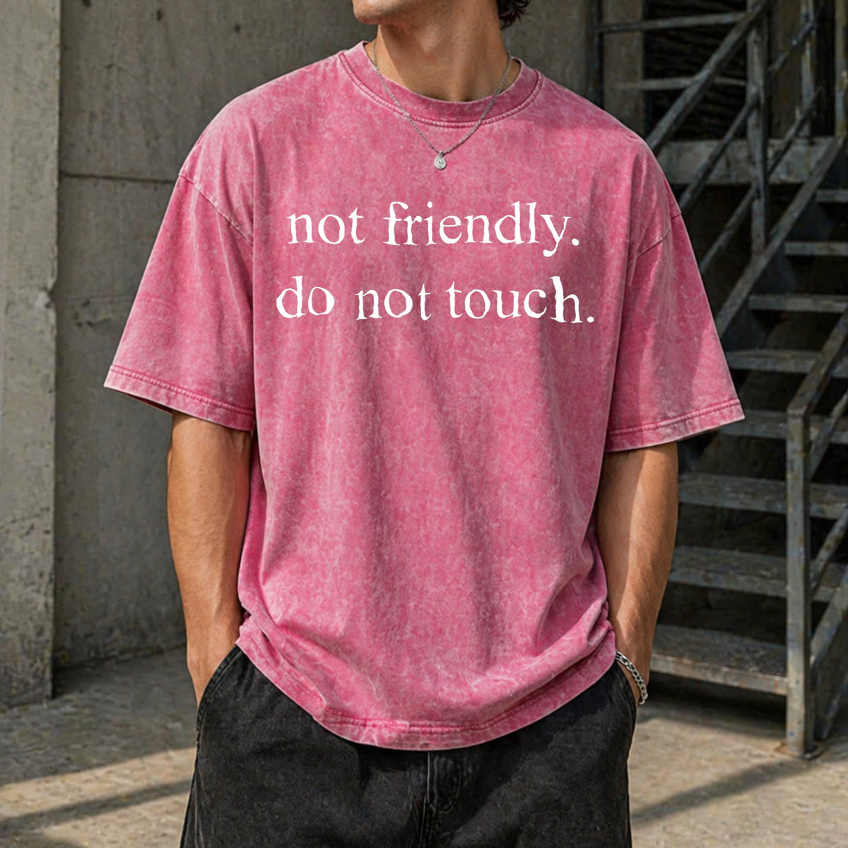 Not Friendly Do Touch Vintage Washed T-Shirt product image 7