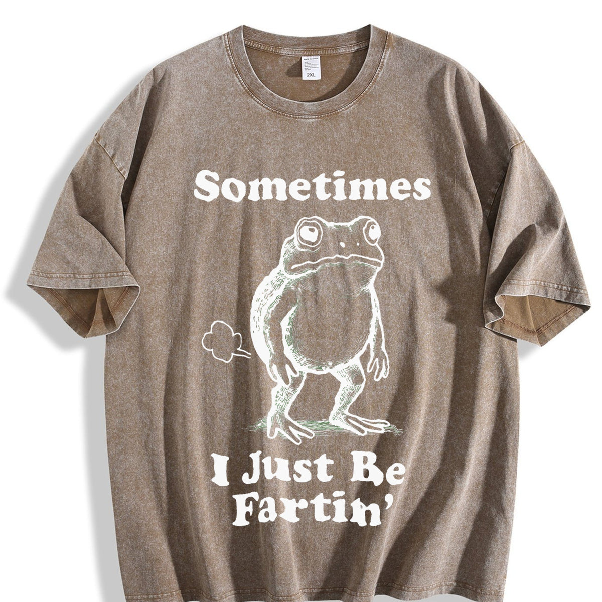 Sometimes I Just Be Fartin' Frog Vintage Washed T-Shirt product image 3