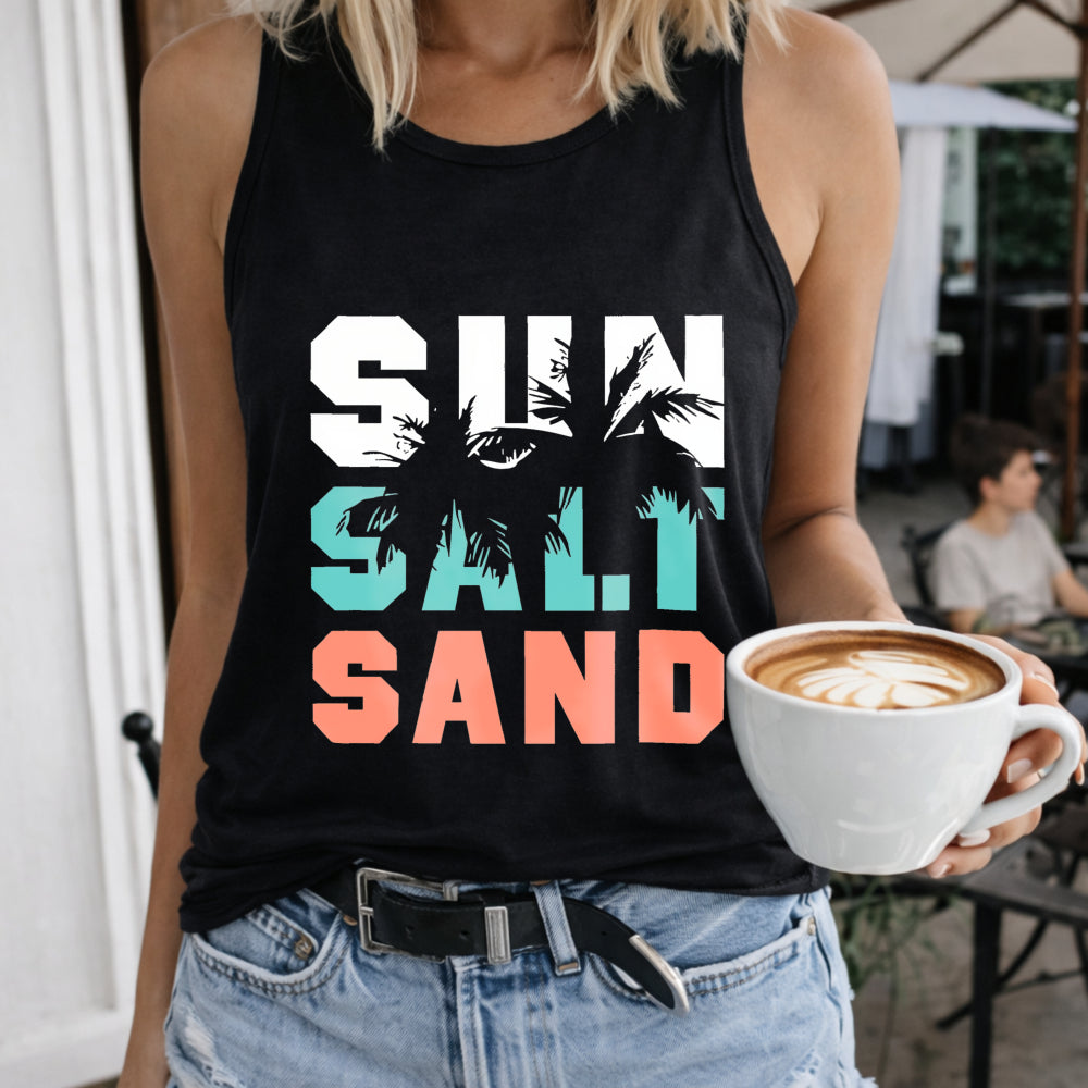 Sun Salt Sand - Vibrant Orange Women's Tank Top