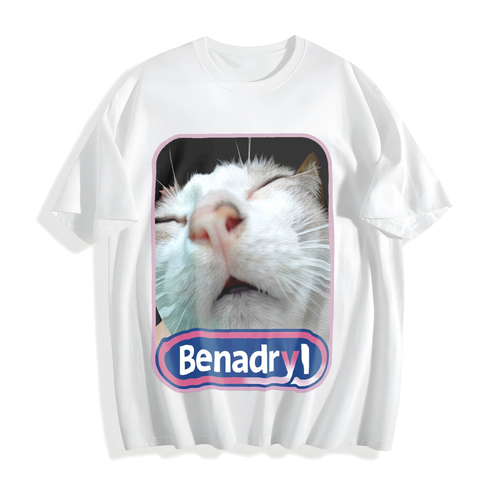 Benadryl Cat Funny Cotton T-Shirt product image 2