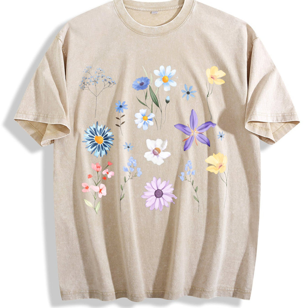 Blooms And Wild Flowers 90s Vintage Washed T-Shirt product image 1