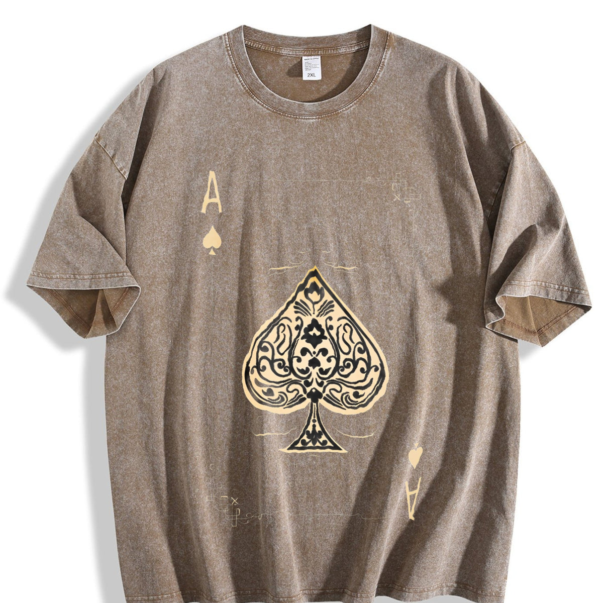 Ornate Ace of Spades Vintage Washed T-Shirt product image 3