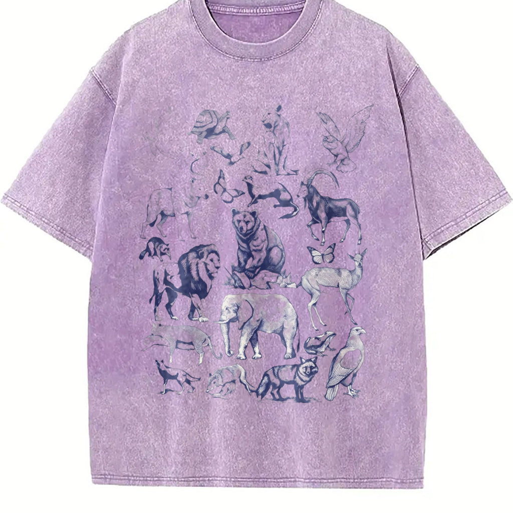 Wild Animals Vintage Washed T-Shirt product image 6