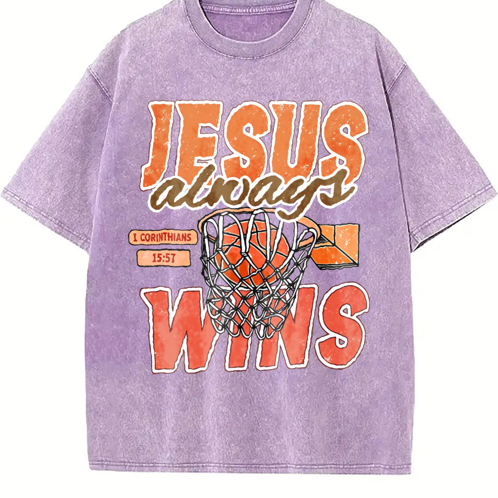 Always Wins Basketball Christian Faith Inspired Vintage product image 6