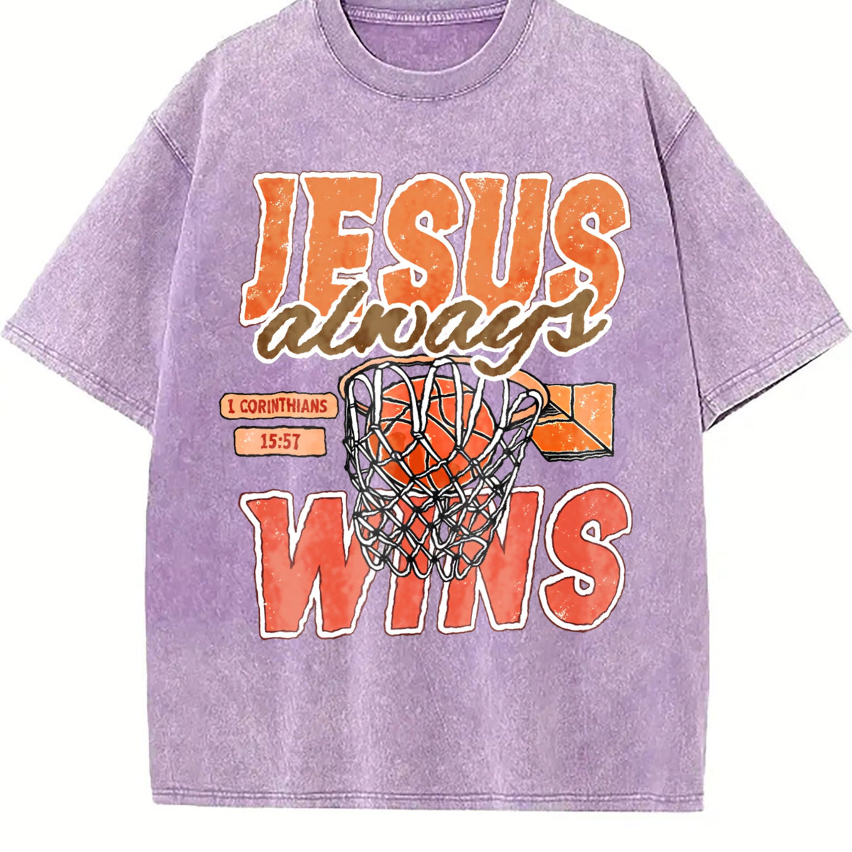 Always Wins Basketball Christian Faith Inspired Vintage product image 6