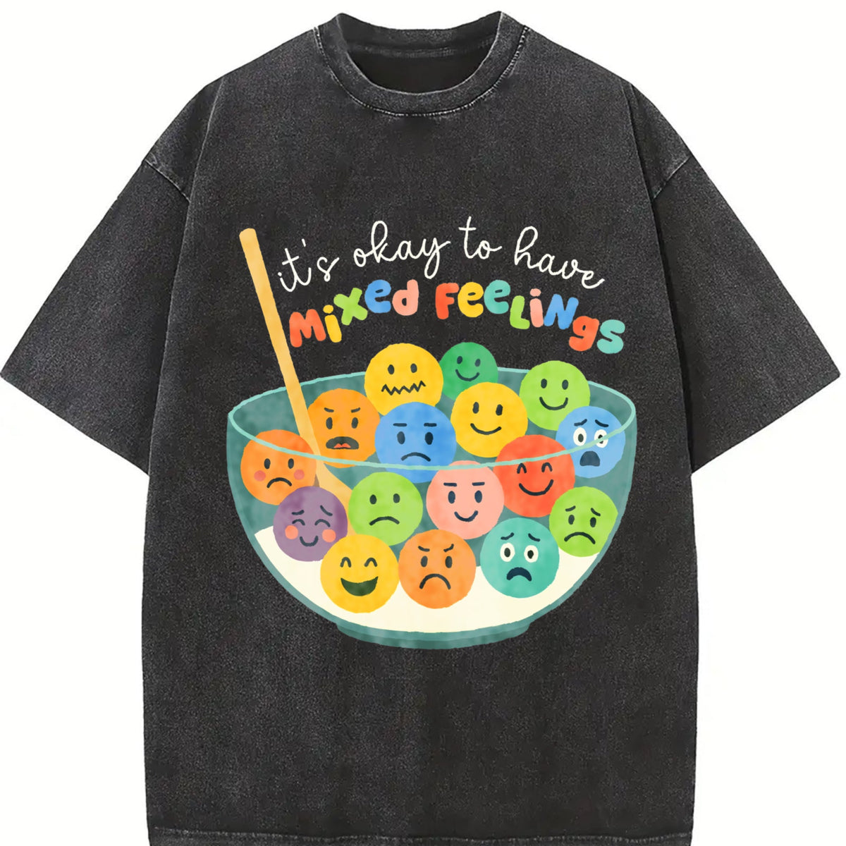 Its Okay To Have Mixed Feelings Vintage Washed T-Shirt product image 2