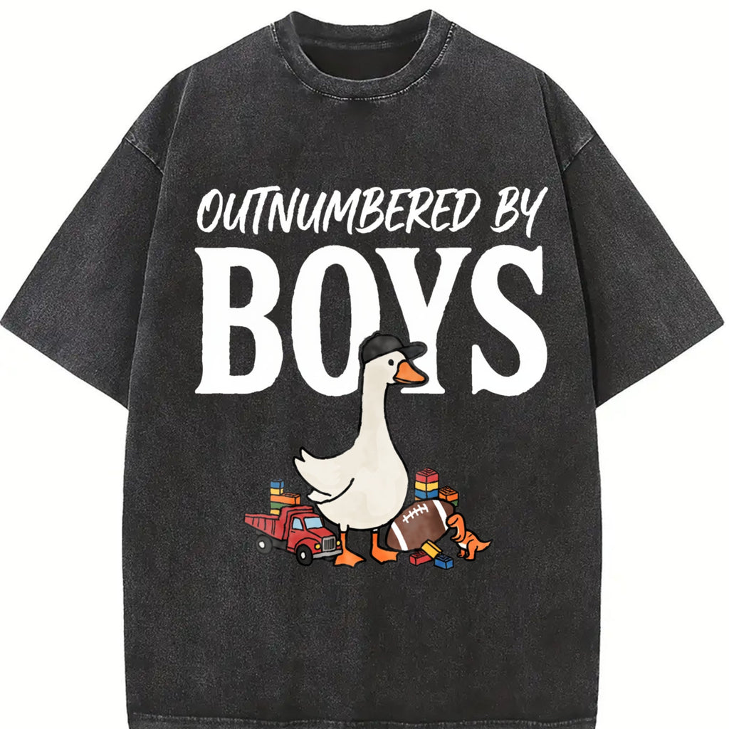 Silly Goose Boy Mom Vintage Washed T-Shirt product image 2