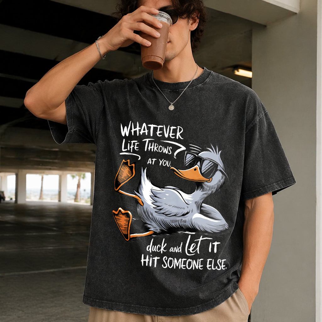 Funny Duck Quote Vintage Washed T-Shirt product image 2