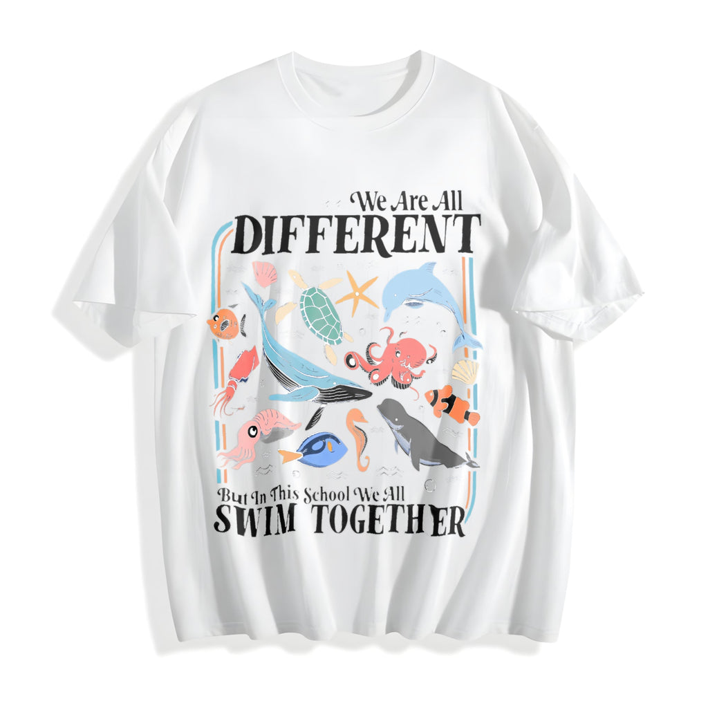 We Are All Different Swim Together Cotton T-Shirt product image 2