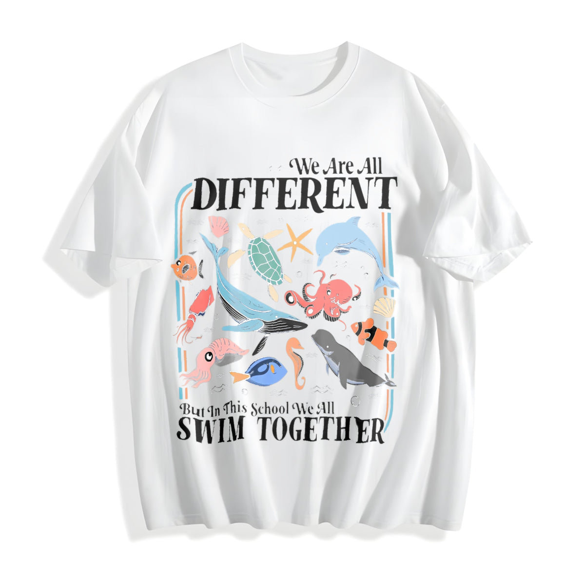 We Are All Different Swim Together Cotton T-Shirt product image 2